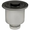 Ruvati Deep Basket Strainer Drain for Kitchen Sinks all Metal 3-1/2 inch Gunmetal Black Stainless Steel RVA1027BL